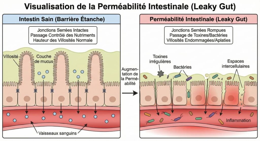 visualisation de la permeabilité intestinale