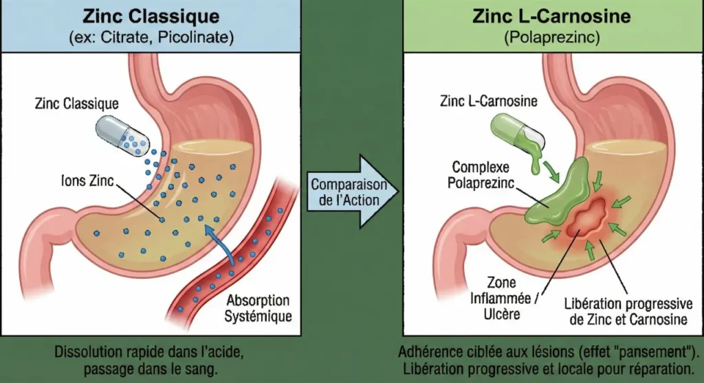 zinc classique vs zinc L-Carnosine